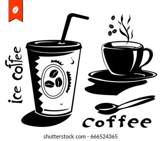 coffee cup vector drawn symbol
