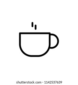 Coffee cup vector flat icon. Tea cup.