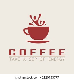 Icono plano vectorial de taza de café. negocios de comida y bebida.