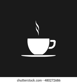 Coffee cup vector flat icon.