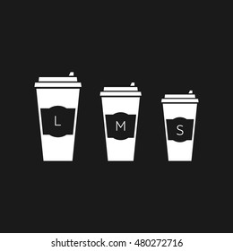 Coffee cup vector flat icon.