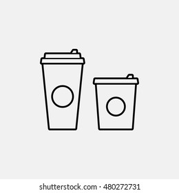 Coffee cup vector flat icon.