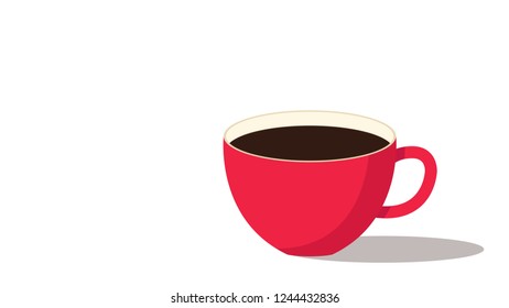 Coffee cup vector. free space for text. wallpaper. copy space.