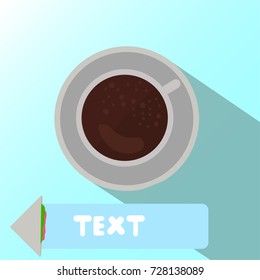 Coffee Cup vector with free space for text