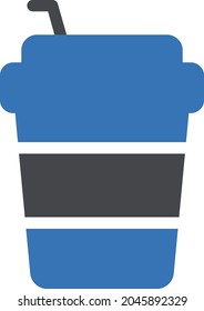 coffee cup vector glyph colour icon
