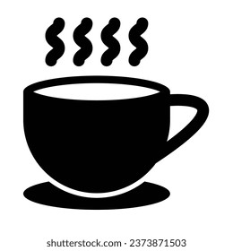 Coffee Cup Vector Glyph Icon For Personal And Commercial Use.

