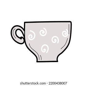 coffee cup   vector hand drawn icons  doodle isolated illustration white background  