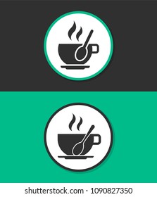 Coffee cup vector icon.