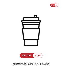 Coffee cup vector icon