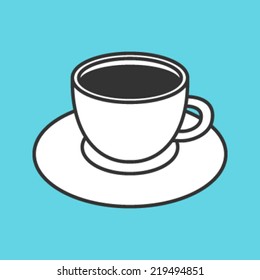 Coffee cup vector icon