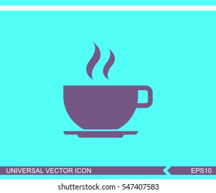 Coffee cup vector icon.