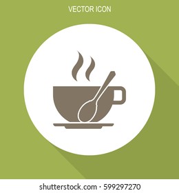 Coffee cup vector icon.