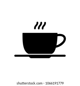 Coffee cup - vector icon in black on a white background.