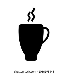 Coffee cup - vector icon in black on a white background.