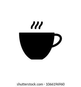 Coffee cup - vector icon in black on a white background.