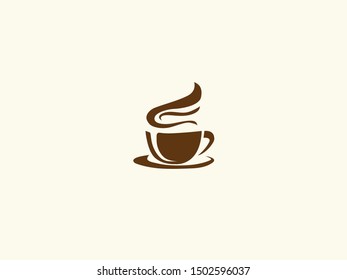 Icono del vector de la copa de café Marrón