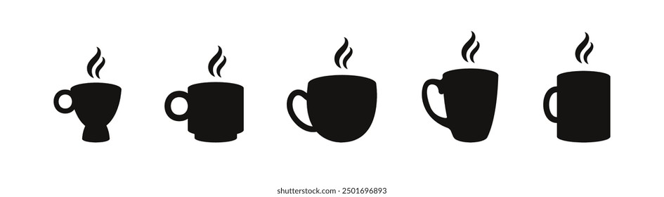 Coffee cup vector icon. Cafe mug logotype collection.