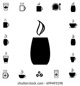 Coffee Cup Vector Icon Collection Iisolated on White Background