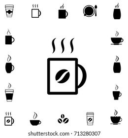 Coffee Cup Vector Icon Collection Iisolated on White Background