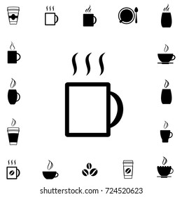 Coffee Cup Vector Icon Collection Iisolated on White Background