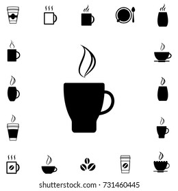 Coffee Cup Vector Icon Collection Iisolated on White Background