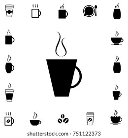 Coffee Cup Vector Icon Collection Iisolated on White Background