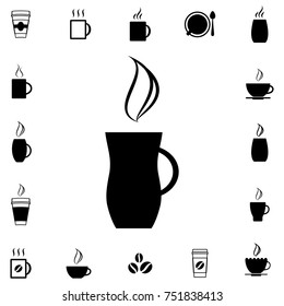 Coffee Cup Vector Icon Collection Iisolated on White Background