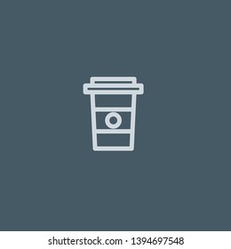 Coffee Cup vector icon. Coffee Cup concept stroke symbol design. Thin graphic elements vector illustration, outline pattern for your web site design, logo, UI. EPS 10.