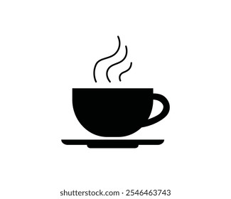 Coffee cup vector icon. Cups of hot coffee or tea symbol isolated on white background