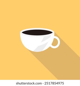 Icono de Vector de taza de café. Símbolo de la bebida de café. Icono del logotipo del Vector de la cafetería. Icono simple de la taza de café. Símbolo de granos de café. 