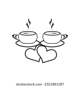 coffee cup vector icon icon editablle stroke, sign, symbol outline line button isolated on white
