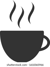 Coffee cup vector icon. Flat Coffee cup symbol is isolated on a white background.