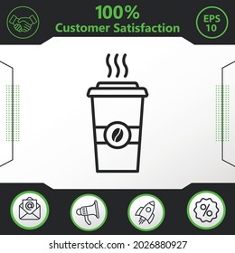 Coffee cup vector icon. Graphic elements for your work - Modern design