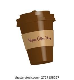 Coffee cup vector icon, hot drink steam mug, cafe espresso morning beverage