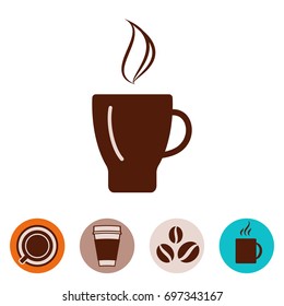 Coffee Cup Vector Icon Iisolated on White Background