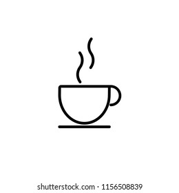 Coffee cup vector icon. Cup illustration