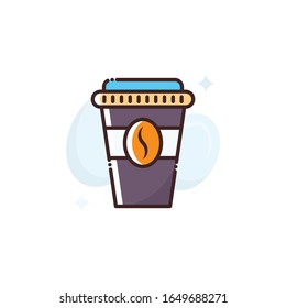 Coffee Cup Vector Icon. illustration Style EPS 10 File