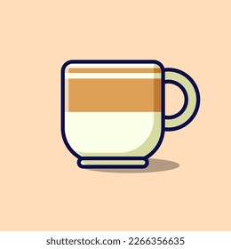 Coffee cup vector icon illustration. Beverage container icon concept isolated. Flat design