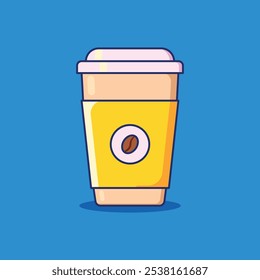 Ilustração do ícone do vetor da xícara de café.