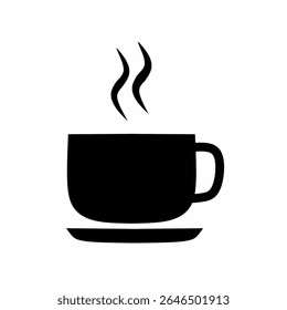 Coffee cup vector icon illustration. 