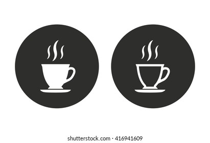 Coffee cup     vector icon. Illustration isolated for graphic and web design.