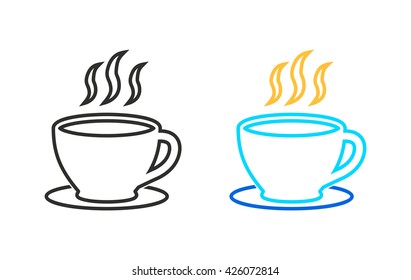 Coffee cup     vector icon. Illustration isolated for graphic and web design.