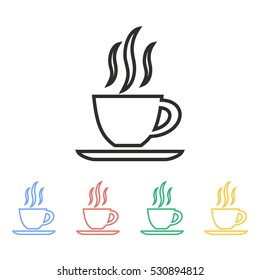 Coffee cup vector icon. Illustration isolated on white background for graphic and web design.