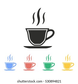 Coffee cup vector icon. Illustration isolated on white background for graphic and web design.