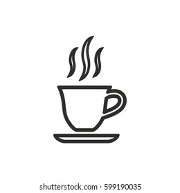 Coffee cup vector icon. Illustration isolated for graphic and web design.