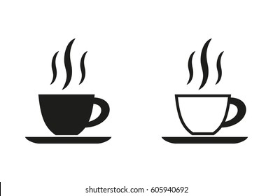 Coffee cup vector icon. Illustration isolated for graphic and web design.