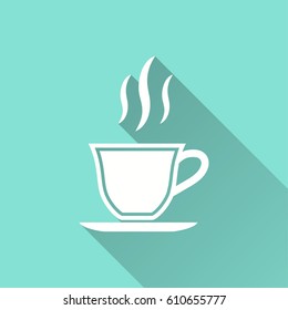 Coffee cup vector icon. Illustration isolated for graphic and web design.