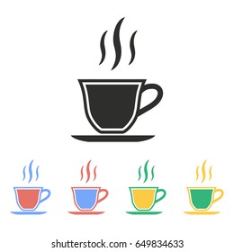Coffee cup vector icon. Illustration isolated for graphic and web design.