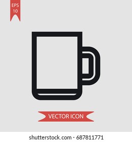 Coffee cup vector icon, illustration symbol