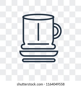 Coffee cup vector icon isolated on transparent background, Coffee cup logo concept